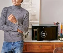 man standing near locker box