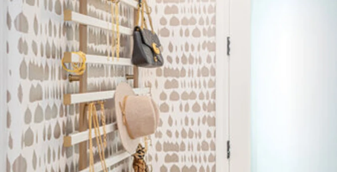 wall hanged with objects