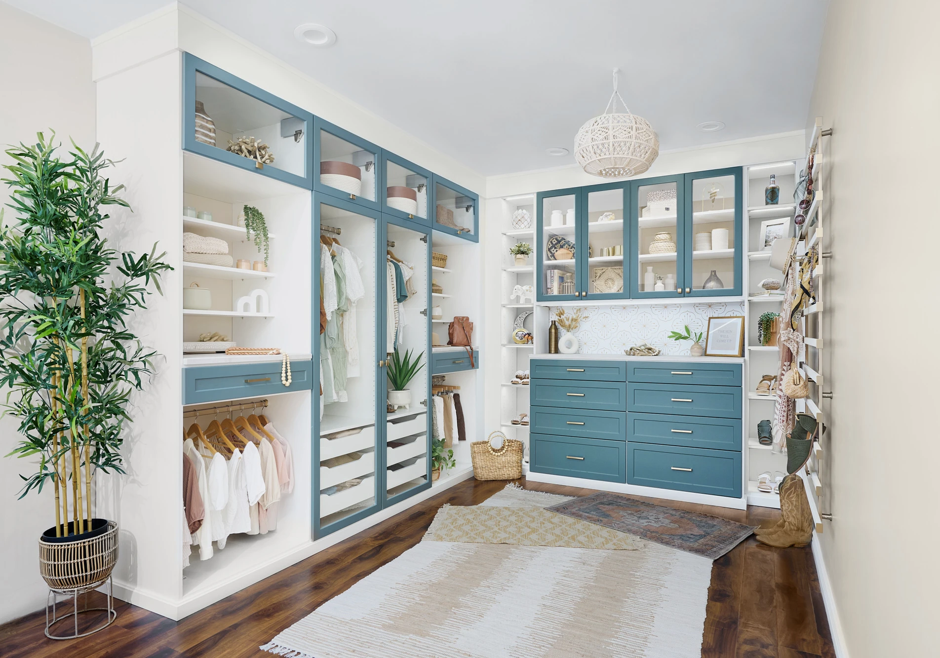 Organized Walk-In Closet