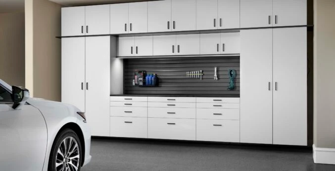 White-Cabinets-with-Ebony-Star-Workbench-Car
