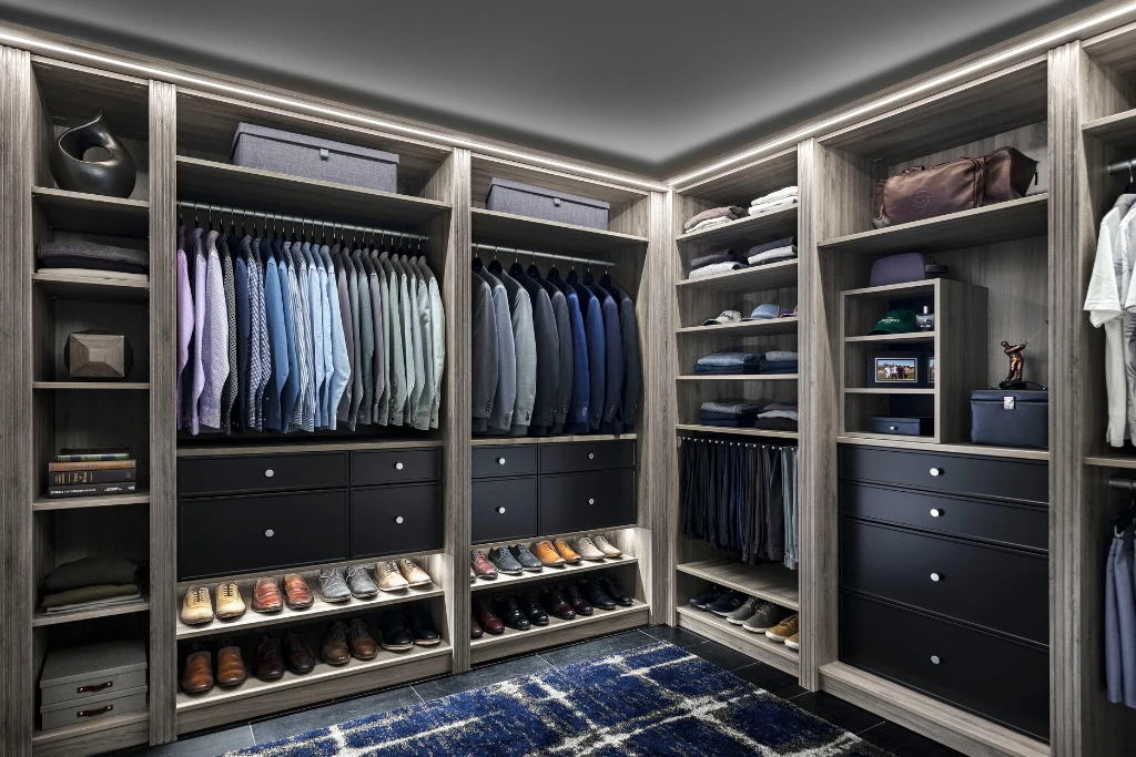 Drift and Black Flat Panel, Matte Nickel Hardware