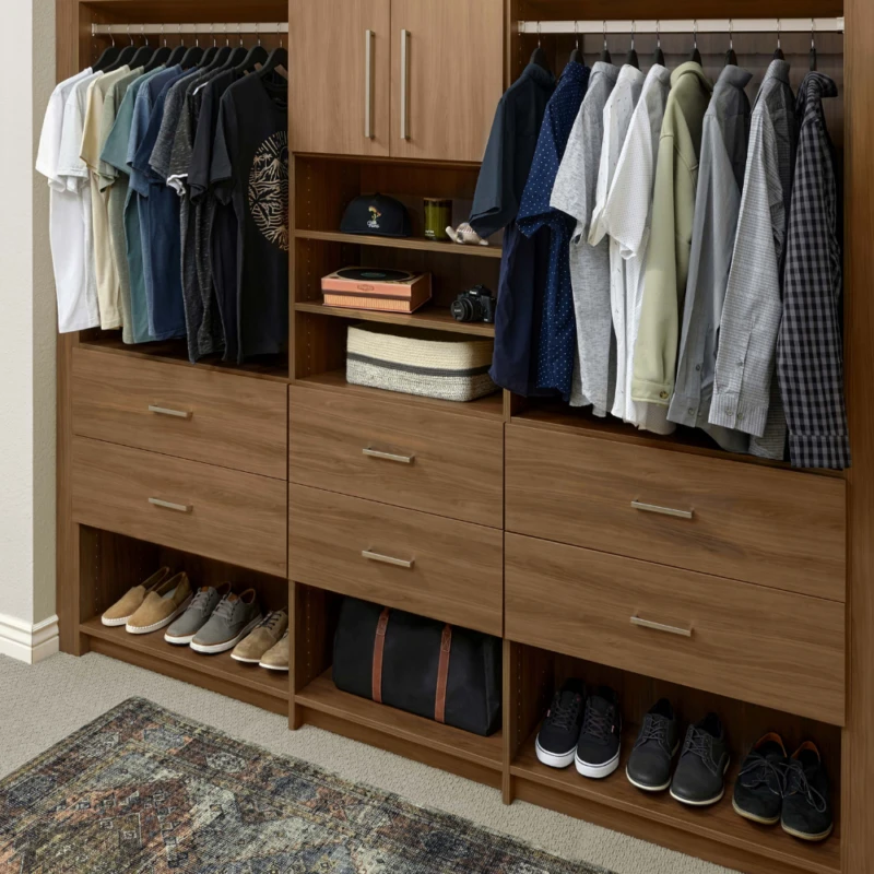 Shoe storage underneath drawers