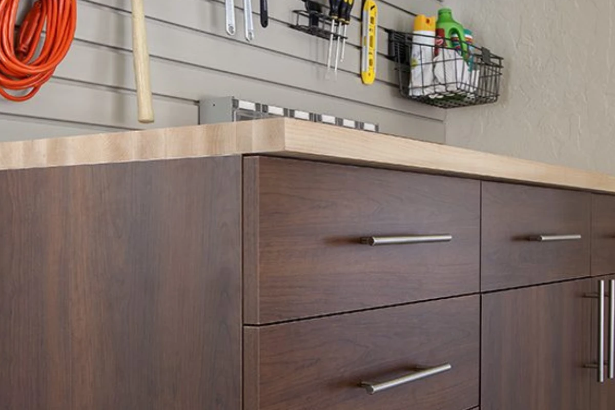 Coco Workbench with Butcher Block Counter