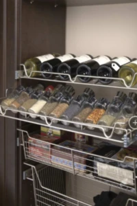 Pull-out spice racks for easy access