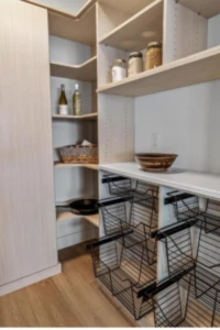 Wire-baskets for produce and items that don’t stack well