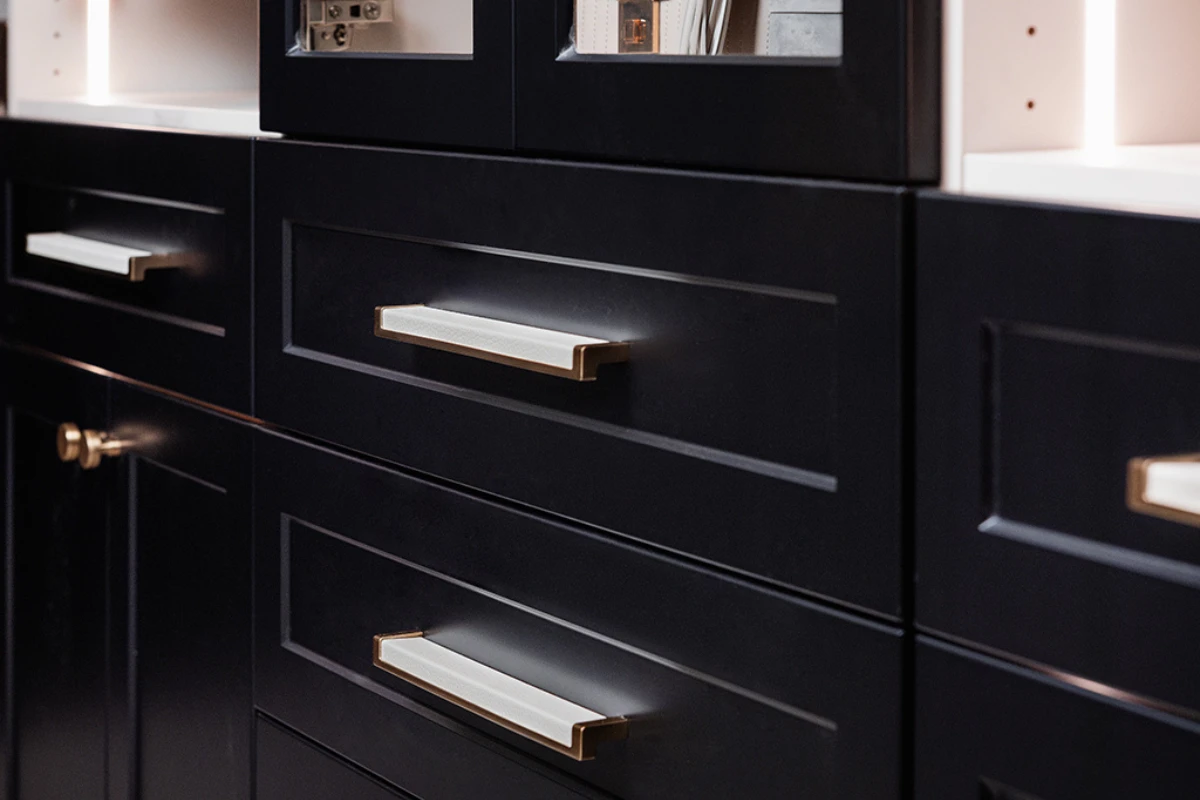 Black with Gold Hardware